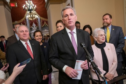 Speaker House Kevin Mccarthy Responds Question Editorial Stock Photo ...