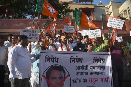 Bjp Stage Protest Against Congress Leader Editorial Stock Photo - Stock ...