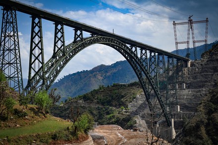 View Newly Constructed Chenab Bridge Worlds Editorial Stock Photo ...