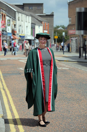 Claire Curtis-Thomas receiving an honorary fellowship degree from Swansea Metropolitan University at the Grand Theatre in Swansea, south Wales, Britain - 13 Jul 2011