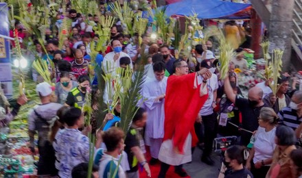 Filipino Catholic Now Celebrating Palm Sunday Editorial Stock Photo
