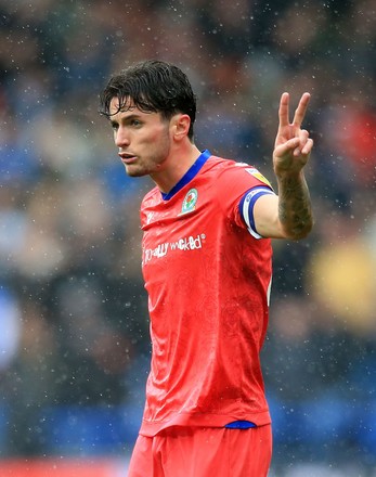 Blackburn Rovers Captain Lewis Travis Gestures Editorial Stock Photo ...