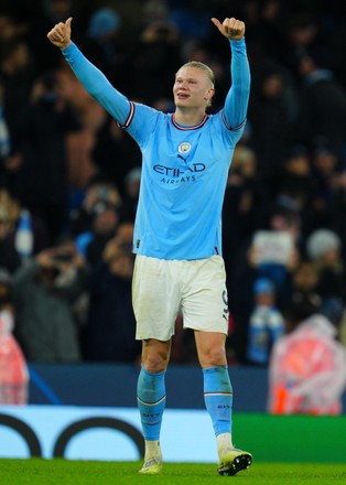 Erling Haaland Manchester City Celebrates Full Editorial Stock Photo ...