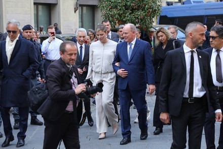 Pressphoto Florence Prince Albert Monaco His Editorial Stock Photo ...