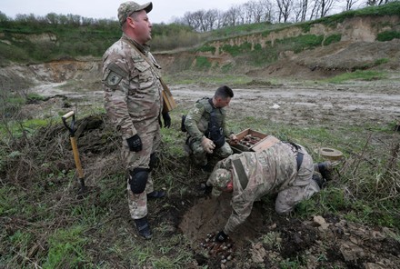 Ukrainian Sappers Explode Antitank Mines Other Editorial Stock Photo ...