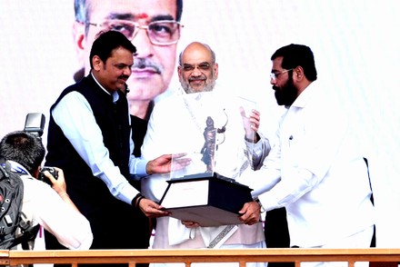 __COUNT__ Home Minister Amit Shah Confers Maharashtra Bhushan Award To ...