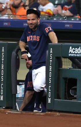 George Springer of the Houston Astros looks on from the top step of  Fotografía de noticias - Getty Images