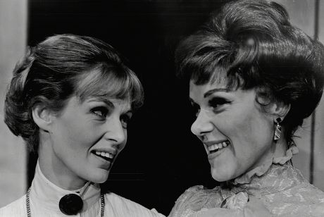 Actresses June Jago And Ann Firbank In The George Bernard Shaw's Play Mrs. Warren's Profession At The Hampstead Theatre.