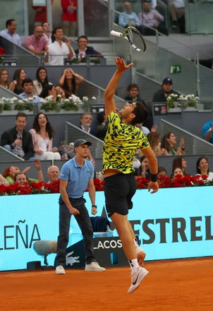 Carlos Alcaraz Spain Throws His Racquet Editorial Stock Photo - Stock ...