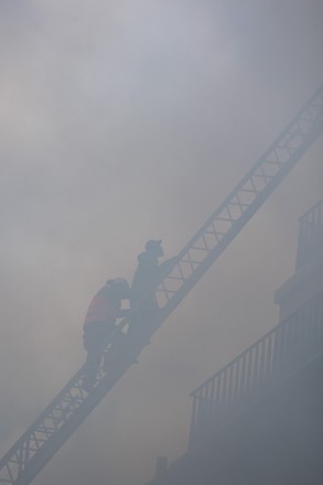 French Riot Police Firefighters On Big Editorial Stock Photo - Stock ...