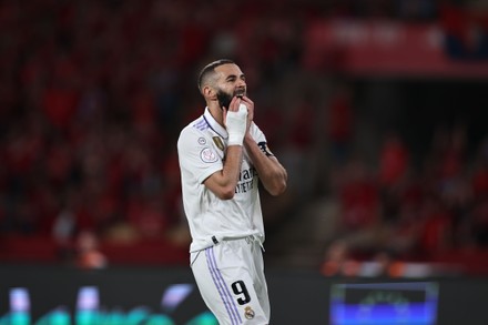 Aurelien Tchouameni of Real Madrid and Ante Budimir of CA Osasuna during  the Copa del Rey match between Real Madrid and CA Osasuna played at La  Cartuja Stadium on May 6, 2023