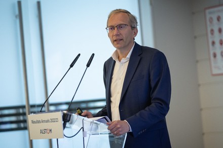 Alstoms Ceo Henri Poupartlafarge Speaks During Editorial Stock Photo ...