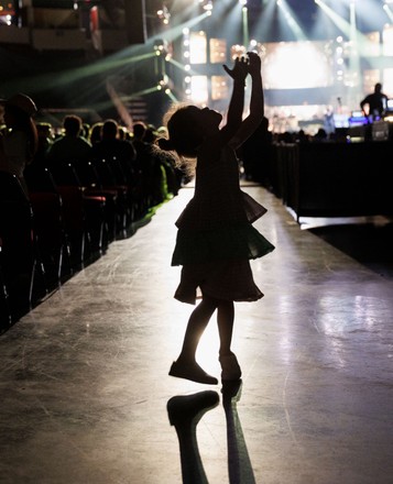 Young Girl Dances Students Graduating Class Editorial Stock Photo