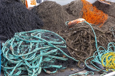 Bay Port Michigan Fishing Nets On Editorial Stock Photo - Stock