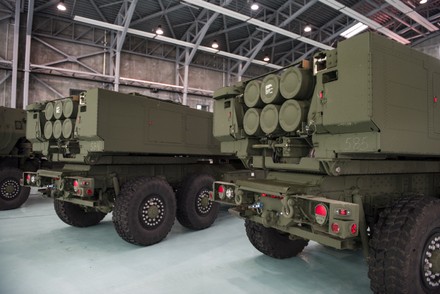 Himars Rocket Launchers Placed On Military Editorial Stock Photo ...