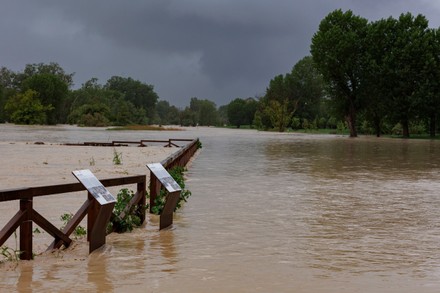 Rimini Beach Rivers Exceptional Flooding Puts Editorial Stock Photo ...