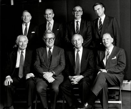 Commonwealth And Foreign Ministers Get Together. Back Row L-r: Francis Pym Lord Aylestone Lord Thomson David Owen. Front Row L-r: Duncan Sandys Sir Geoffrey Howe Lord Home And Arthur Bottomley.