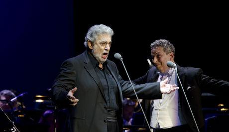 Placido Domingo and Angela Gheorghiu in concert at the O2 Arena, London, Britain - 29 Jul 2011