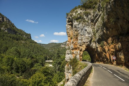 Rock Tunnel Tarn Gorge Le Rozier Editorial Stock Photo - Stock Image ...