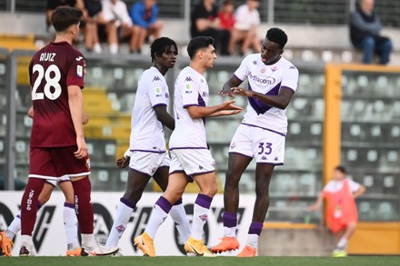 Michael Olabode Kayode of ACF Fiorentina U19 in action during the News  Photo - Getty Images