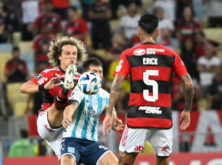 Wesley Franca (R) of Flamengo celebrates a goal during the Copa