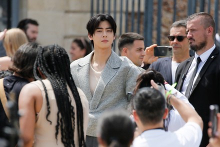 Cha Eun-woo arrives for the Dior Spring/Summer 2023 fashion