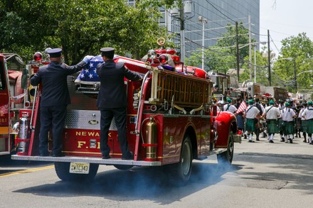 Funeral of firefighter Augusto Acabou, killed in Port Newark 