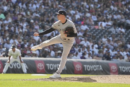 New York Yankees pitcher Ron Marinaccio (97) throws during the