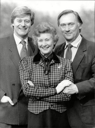 Cast Of Radio Programme Crown House. (l-r) Martin Jarvis Dinah Sheridan And Richard Pasco.