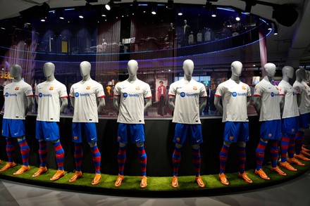 FC Barcelona shirts in FC Barcelona Shop – Stock Editorial Photo