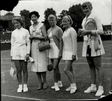 British Wightman Cup Tennis Team Lr Editorial Stock Photo Stock Image