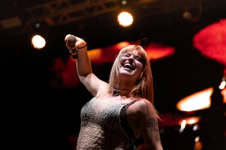 Alba Reche in concert, Madrid, Spain - 28 Jul 2023 Redaktionelt stock-billede