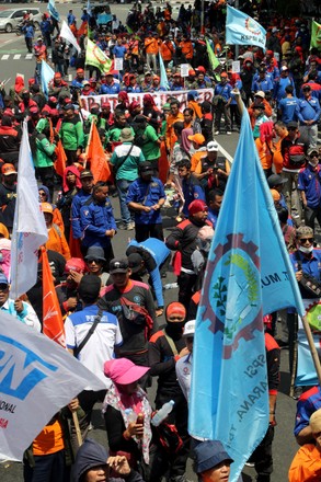Hundreds Laborers Take Part Rally Jakarta Editorial Stock Photo - Stock  Image | Shutterstock