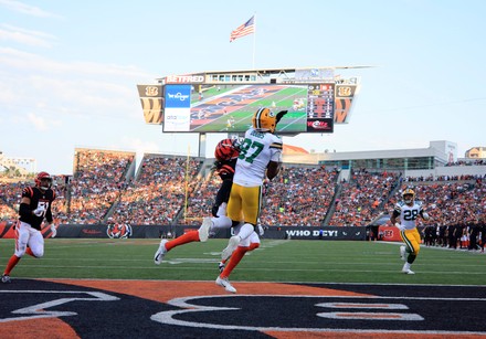 August 11, 2023: Samori Toure (83) of the Green Bay Packers during the NFL  preseason game between the Green Bay Packers and Cincinnati Bengals in  Cincinnati, Ohio. JP Waldron/Cal Sport Media (Credit