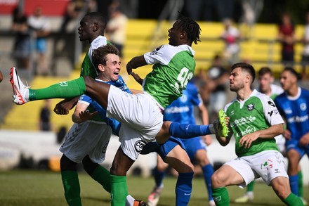 Jong Genk's Victory Beniangba celebrates after scoring during a