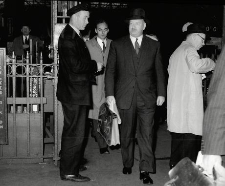 Lord Beeching (doctor Richard Beeching) New Chairman Of British Railways Arrives At Victoria Train Station.