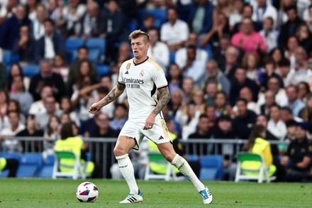 Toni Kroos of Real Madrid CF during the La Liga match between Real Madrid  and CA Osasuna played at Santiago Bernabeu Stadium on October 7, 2023 in  Madrid, Spain. (Photo by Cesar