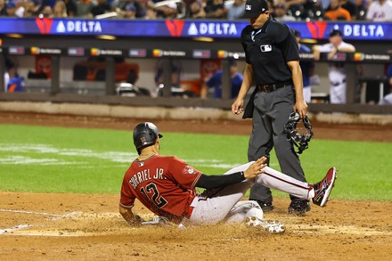 Lourdes Gurriel Jr. #12 of the Arizona Diamondbacks looks on from