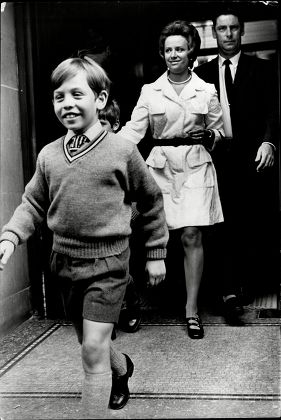 Princess Muna Wife Of King Hussein Of Jordon - 1970 Prince Abdullah And Prince Feisal Set Out For School With Their Mother.