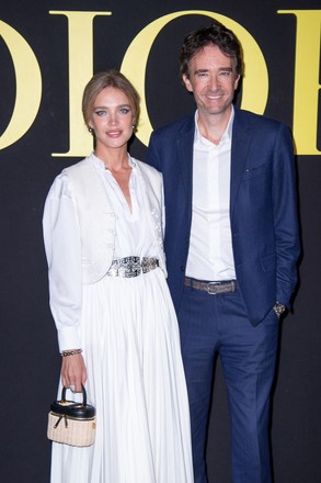 Natalia Vodianova and Antoine Arnault, the CEO of Berluti, visit