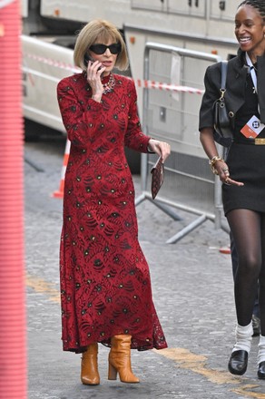 PFW Louis Vuitton Arrivals Anna Wintour attending the Louis