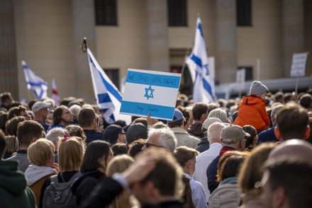 Demonstration Solidarity Brandenburg Gate Israel Following Editorial ...