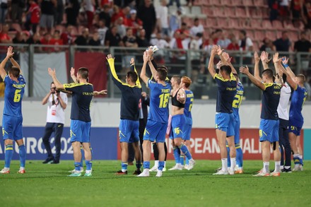 Ukraine National Team Soccer Players Applaud Editorial Stock Photo