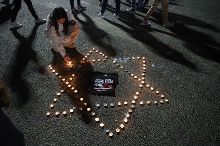 Reaction to hostages release deal, Tel Aviv, Israel - 21 Nov 2023 Editorial Stock Image