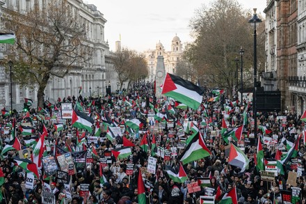 Propalestinian March London National March Palestine Editorial Stock