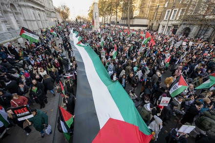 Propalestinian March London National March Palestine Editorial Stock