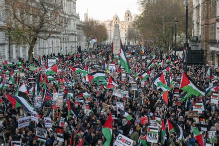 Propalestinian March London National March Palestine Editorial Stock