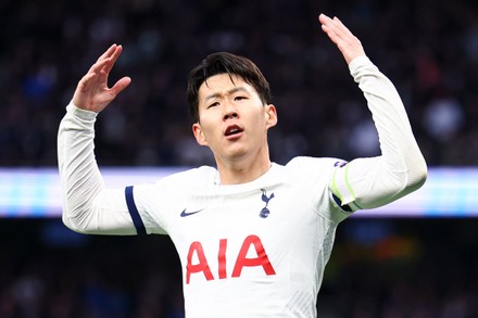 Son Heungmin Tottenham Hotspur Celebrates Scoring Editorial Stock Photo ...