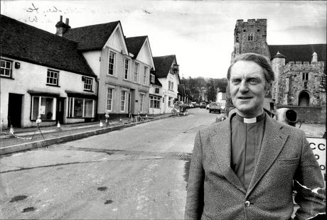 The Rev. Anthony Smith In The Village Of Wrotham. An Unprecedented Host Of Stars Will Descend On The Village To Begin Shooting The New Agatha Christie All-star Thriller The Mirror Crack'd Directed By Guy Hamilton.