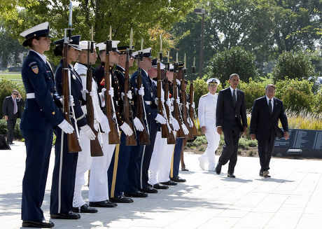 10th Anniversary of 9/11 Terrorist Attacks, Remembrance ceremony at the Pentagon,  Washington, D.C., America - 11 Sep 2011
